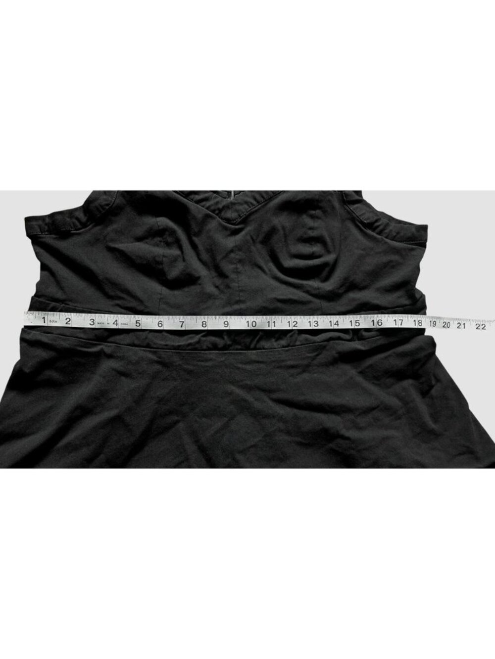 Black Cropped Tank Top Sz 1 - Picture 4 of 6